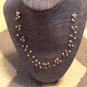 Culture pearl invisible necklace